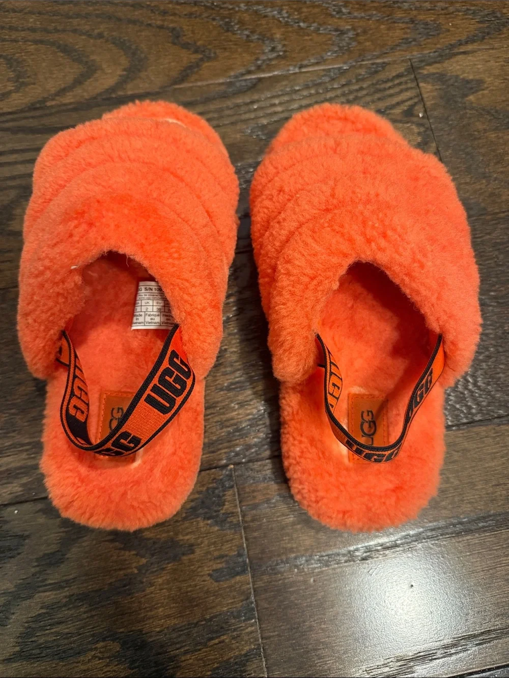 UGG Kids Plush Slide Slippers - Orange